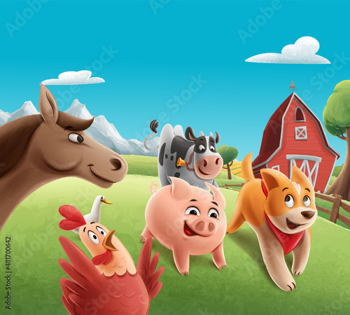 farm animals in the farm