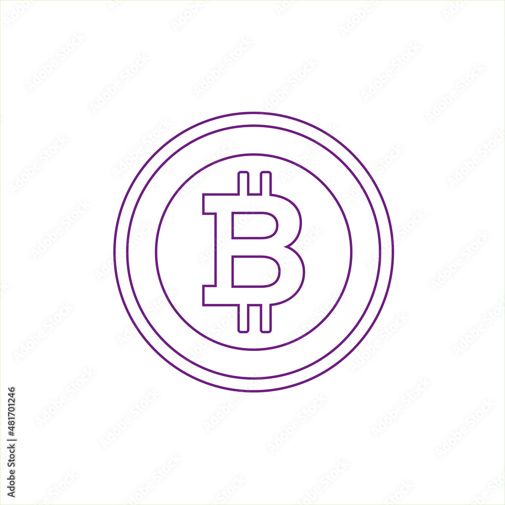 Isolated bitcoin concept Crypto currency Vector illustration Isolated bitcoin concept Crypto currency Vector illustration