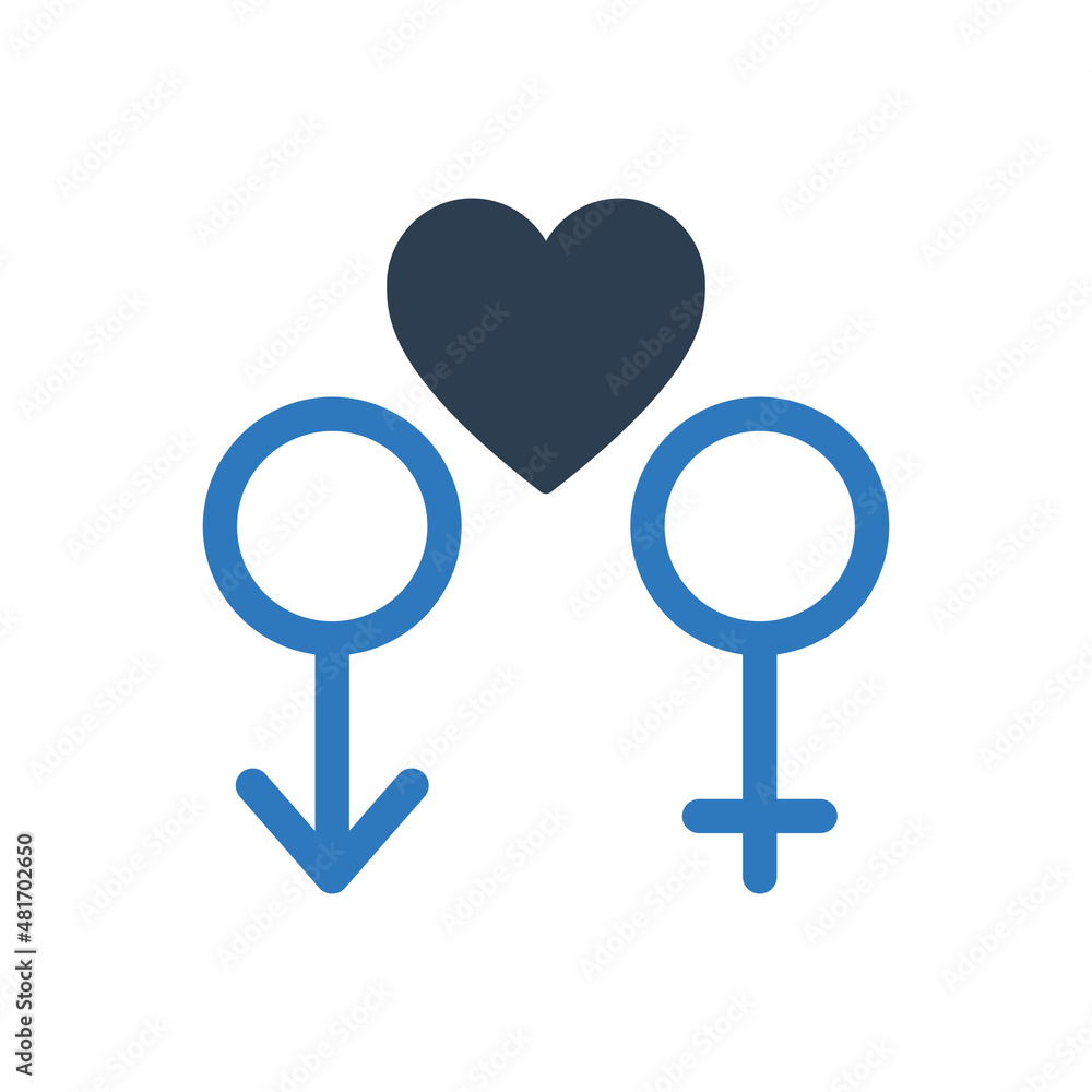 Couple Gender Icon - Love Sign Symbol Couple Gender Icon - Love Sign Symbol