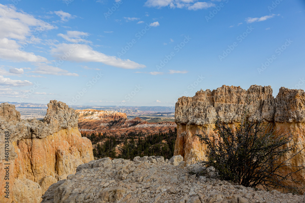 Fototapeta premium Canyons with vibrant oranges, reds, and whites