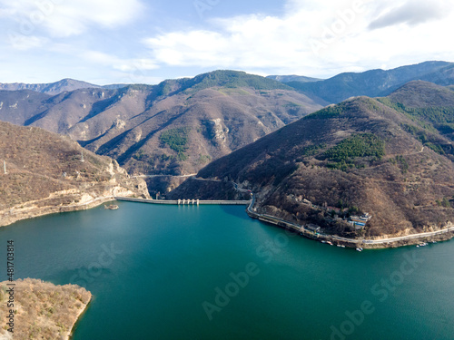 Aerial view of Vacha Reservoir, Bulgaria © Stoyan Haytov