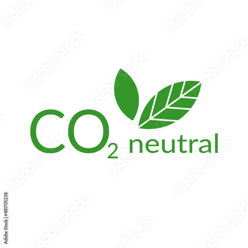 CO2 neutral stamp, label