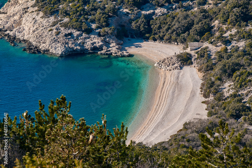 Beach lubenice in the adriatic coast
