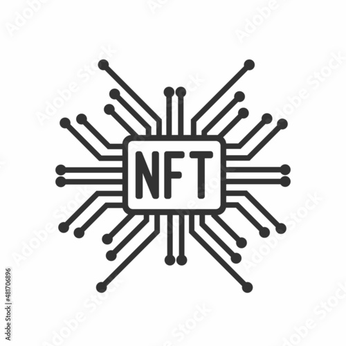 NFT Non-Fungible Tokens Digital Art Concept