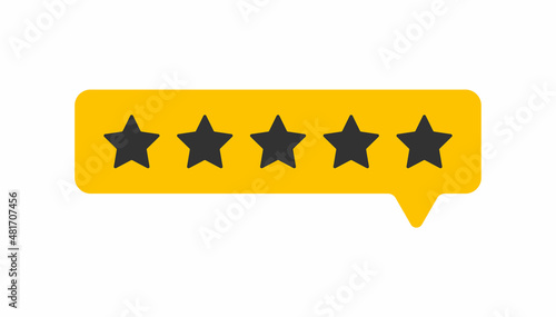 Vector 5 star feedback rate us service satisfaction. Rating five stars