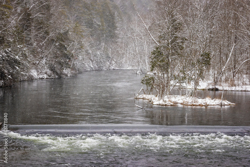 Winter Scene Along the South Houlston River in Bristol, Tennessee