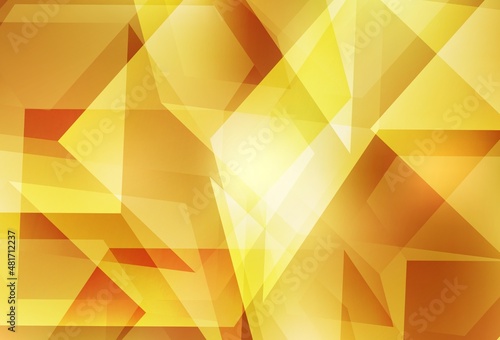 Dark Yellow vector low poly layout.