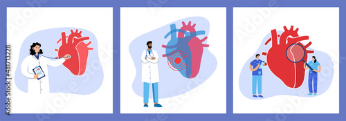 Heart medical set