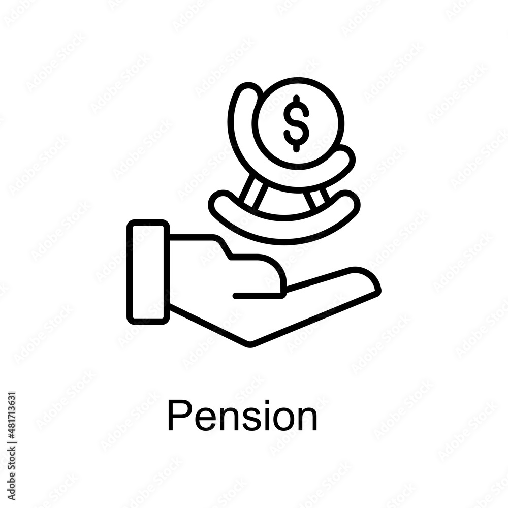 Pension Vector Outline icons for your digital or print projects. Pension Vector Outline icons for your digital or print projects.