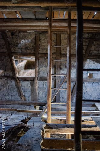 inside of an old farm house