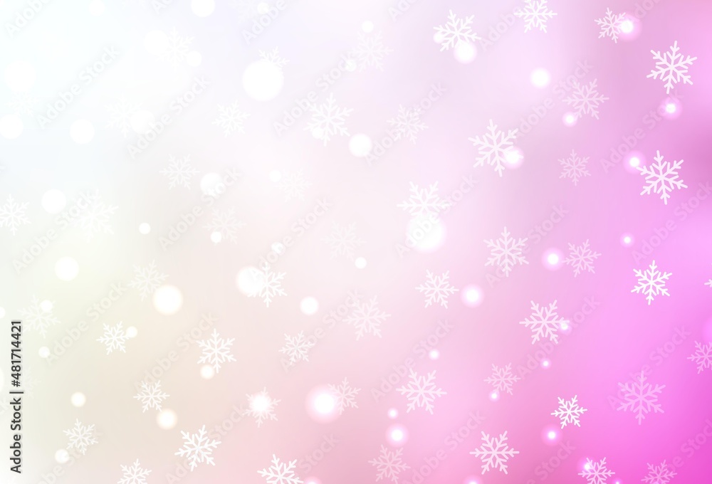 Light Pink, Yellow vector pattern in Christmas style. Light Pink, Yellow vector pattern in Christmas style.
