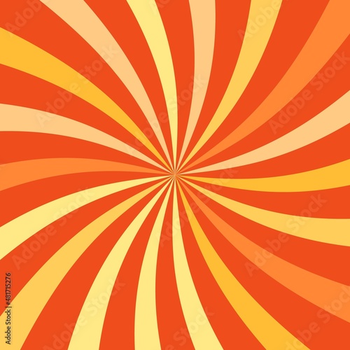 Retro background. Stripes in colors orange yellow beige. Vector.