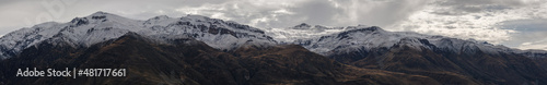 Panoramic image of the mountains that surround the Colca Canyon, in Arequipa, Peru