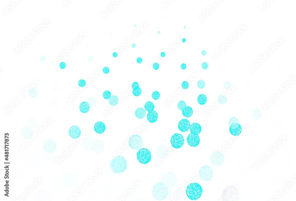 Light BLUE vector layout with circle shapes. Light BLUE vector layout with circle shapes.