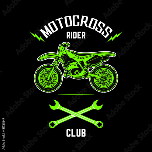 motorcycle club cross badge vector