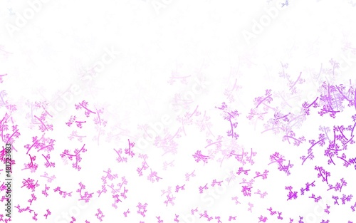 Light Purple, Pink vector elegant pattern with branches.