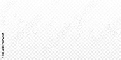 White heart love confettis. Valentine's day fallin