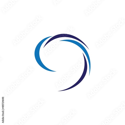 Wind icon logo free vector design