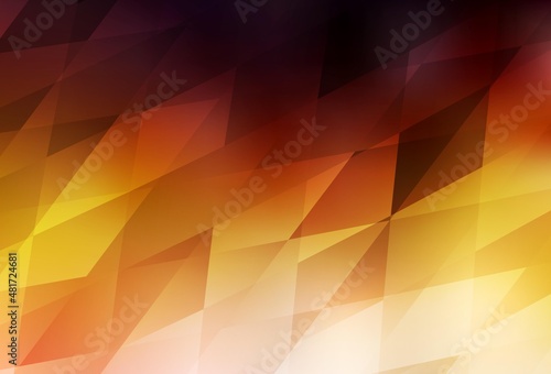 Dark Orange vector pattern in square style.