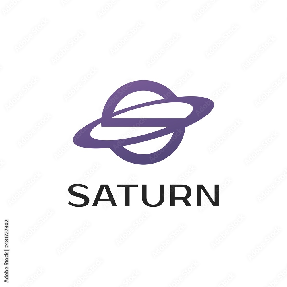 Planet Saturn and Letter S logo design vector Planet Saturn and Letter S logo design vector