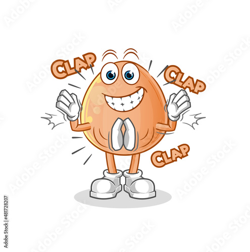egg applause illustration. character vector