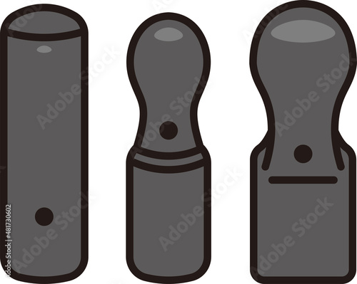 Set of three black entrepreneurial seals