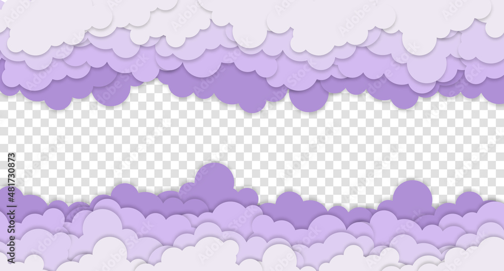 Cloudy paper art illustration. Sky with cloud background, vector ,illustration, paper art style, copy space for text. Vector illustration Cloudy paper art illustration. Sky with cloud background, vector ,illustration, paper art style, copy space for text. Vector illustration
