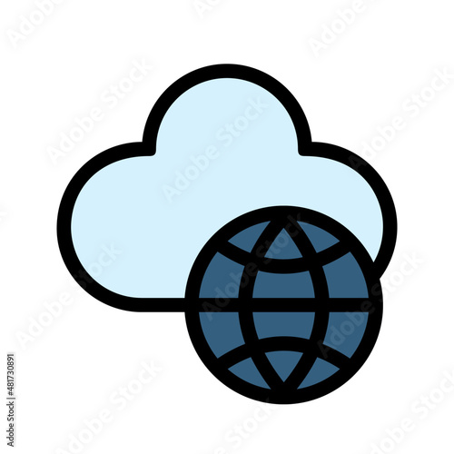 cloud computing cloud service internet cloud deploy online web development icon