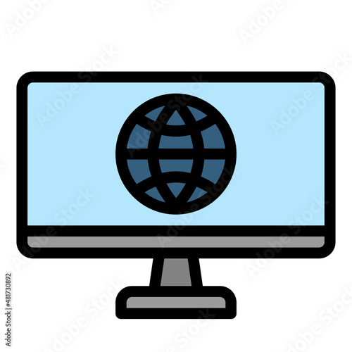 display monitor screen web website internet web development icon