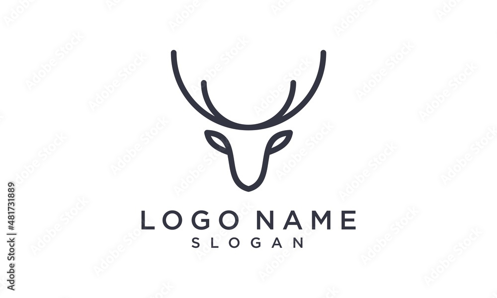 illustration vector graphic of head deer abstract . illustration vector graphic of head deer abstract .