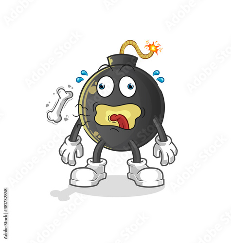 bomb burp mascot. cartoon vector