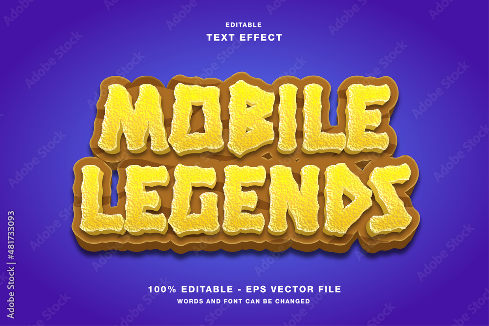 Mobile Legends Game Cartoon Title Editable Text Effect