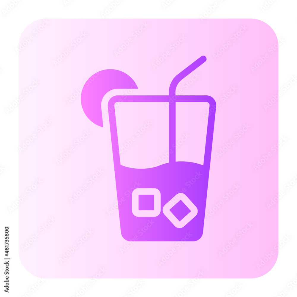 lemon tea gradient icon lemon tea gradient icon