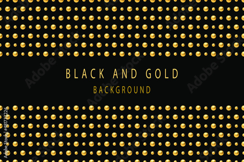 Black and gold luxury background. Vector illustration.