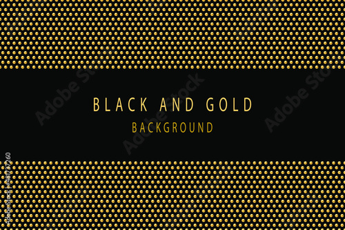 Black and gold luxury background. Vector illustration.
