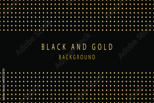 Black and gold luxury background. Vector illustration.