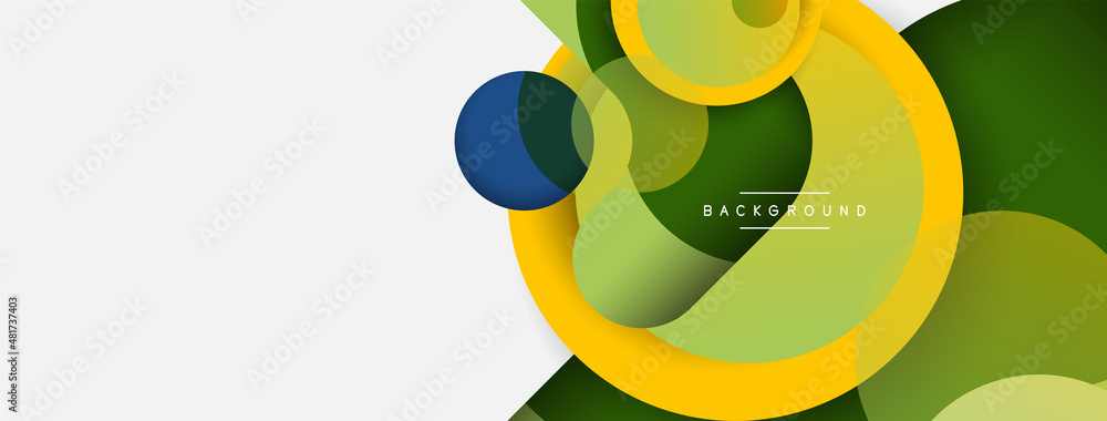 Vector round shapes circles minimal geometric background. Vector illustration for wallpaper banner background or landing page Vector round shapes circles minimal geometric background. Vector illustration for wallpaper banner background or landing page