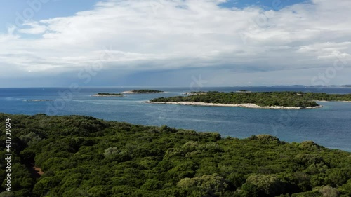 Wallpaper Mural Scenery Of Islands With Dense Forest In Brijuni National Park, Adriatic Islands In Croatia. Aerial Drone Torontodigital.ca