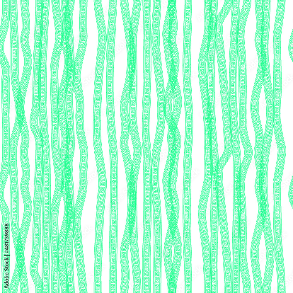 Seamless line art, seamless wave, dots, brush, illustration, textile pattern
