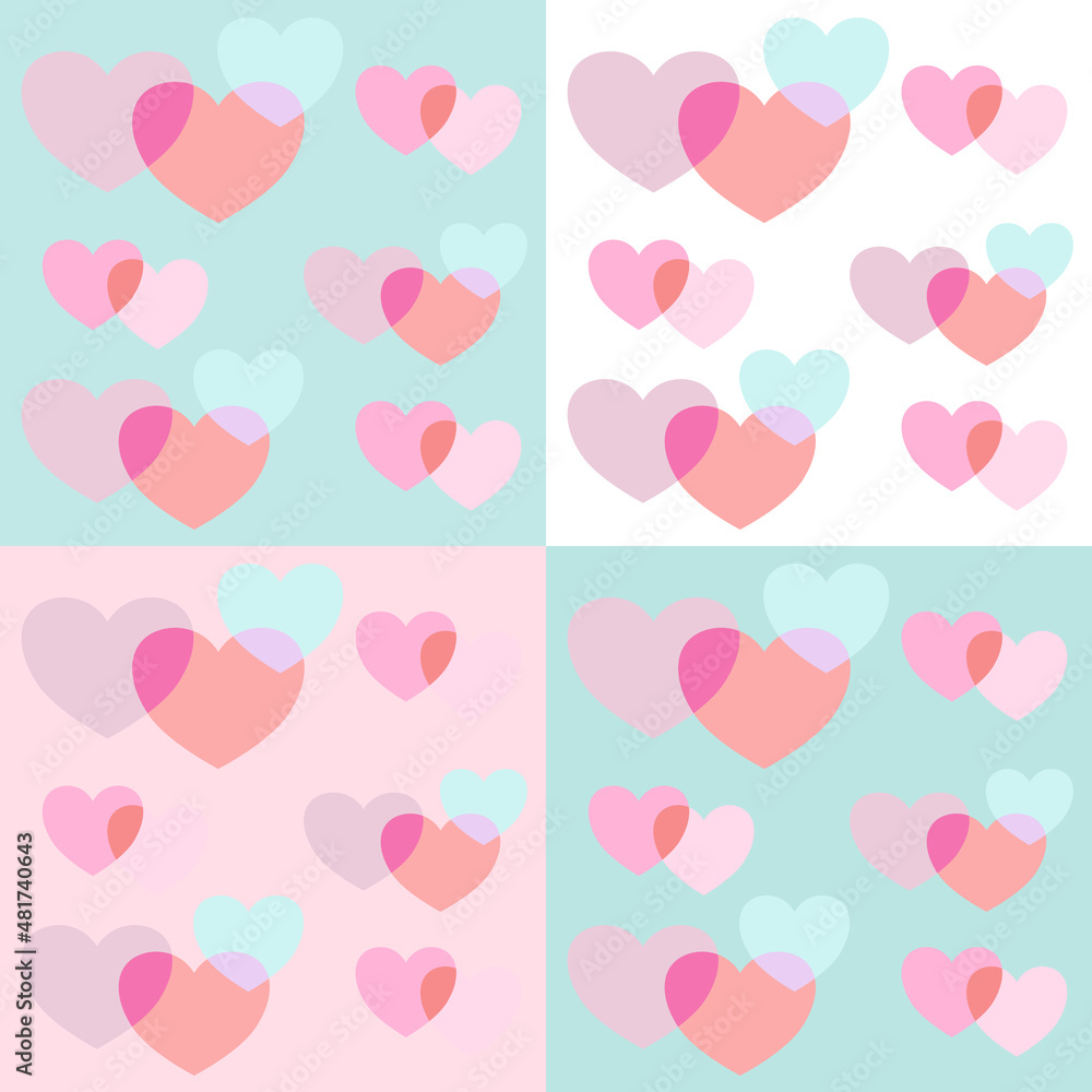 Valentine pattern with hearts vector