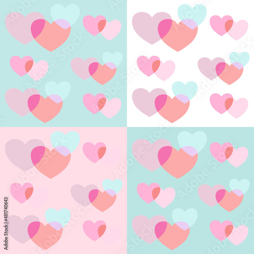 Valentine pattern with hearts vector