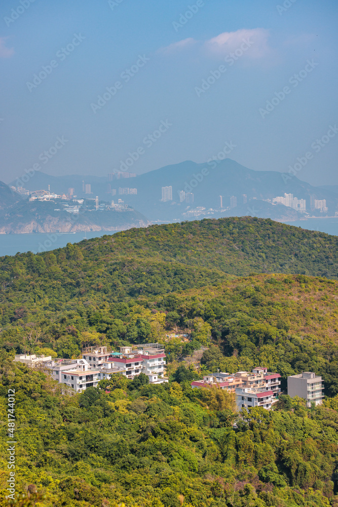Fototapeta premium Small village and houses in the woods