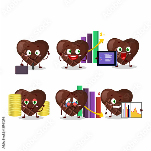Chocolate love character designs as a trader investment mascot