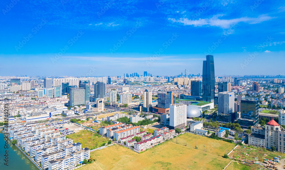 Obraz premium Urban scenery of Wuzhong District, Suzhou City, Jiangsu Province