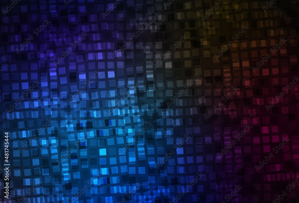 Dark BLUE vector pattern in square style. Dark BLUE vector pattern in square style.