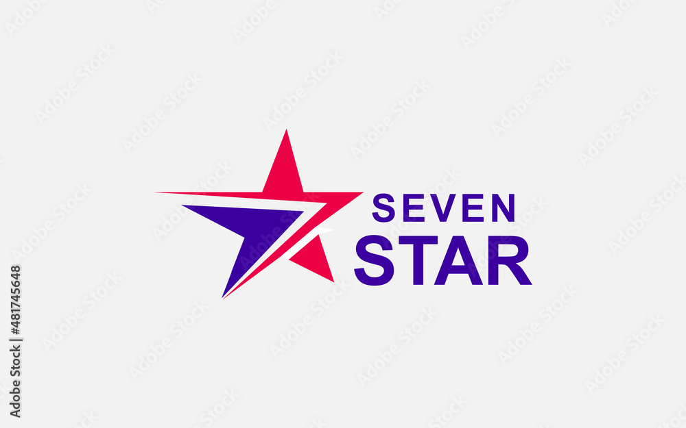 Obraz premium star logo with arrow logo design vector usable for delivery logo, astronomy , space, business