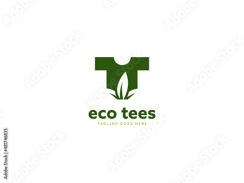 green eco friendly tshirt maker brand logo icon