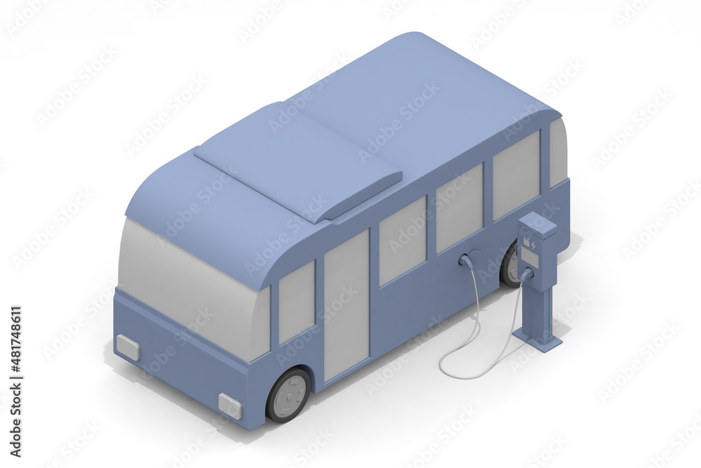 Electric car and charger. EV car and charging stand being charged. Use the charging spot installed on the road. Electric car and charger. EV car and charging stand being charged. Use the charging spot installed on the road.