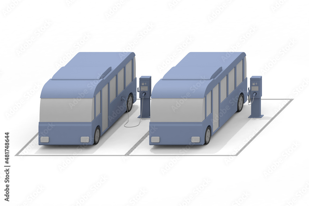 Electric car and charger. EV car and charging stand being charged. Use the charging spot installed on the road. Electric car and charger. EV car and charging stand being charged. Use the charging spot installed on the road.
