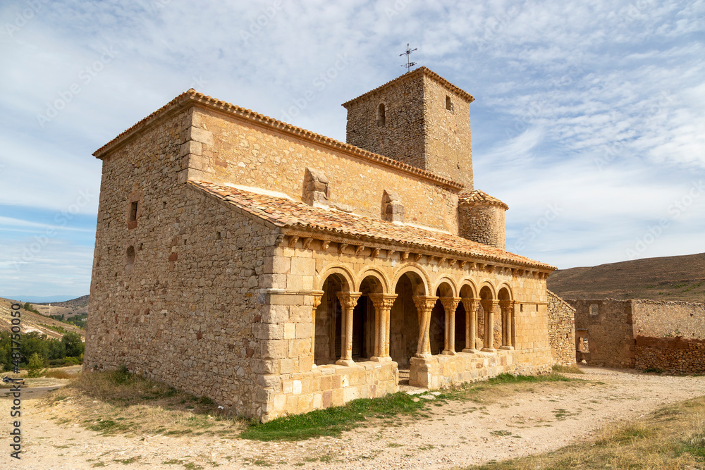 Saint Peter romanesque church in Caracena, Soria, Castile and Leon community, Spain